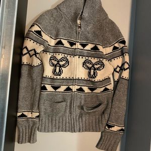 TNA wool zip up sweater